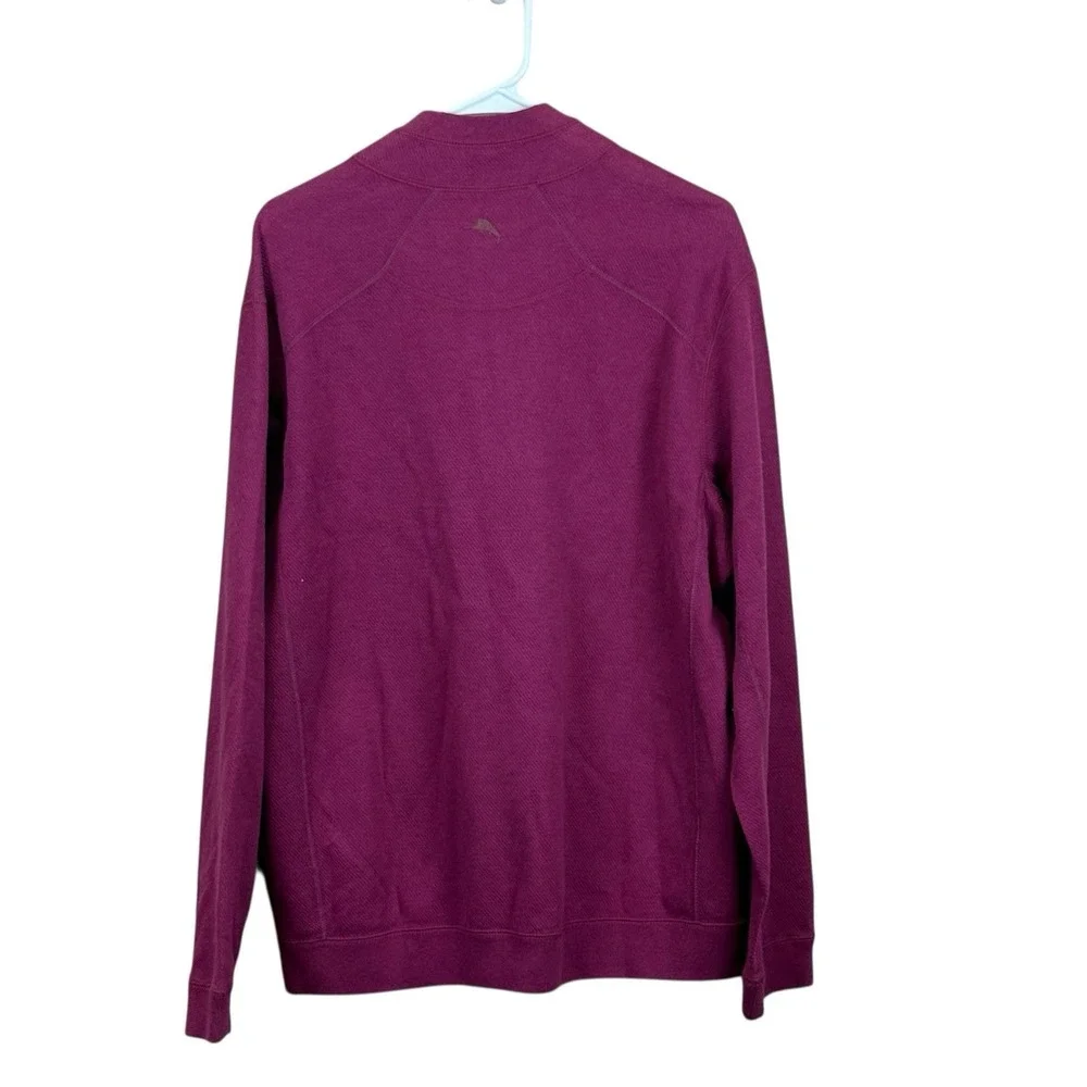 TOMMY BAHAMA Flip Side Twill Half Zip Reversible Pullover‎ Sz M  NEW